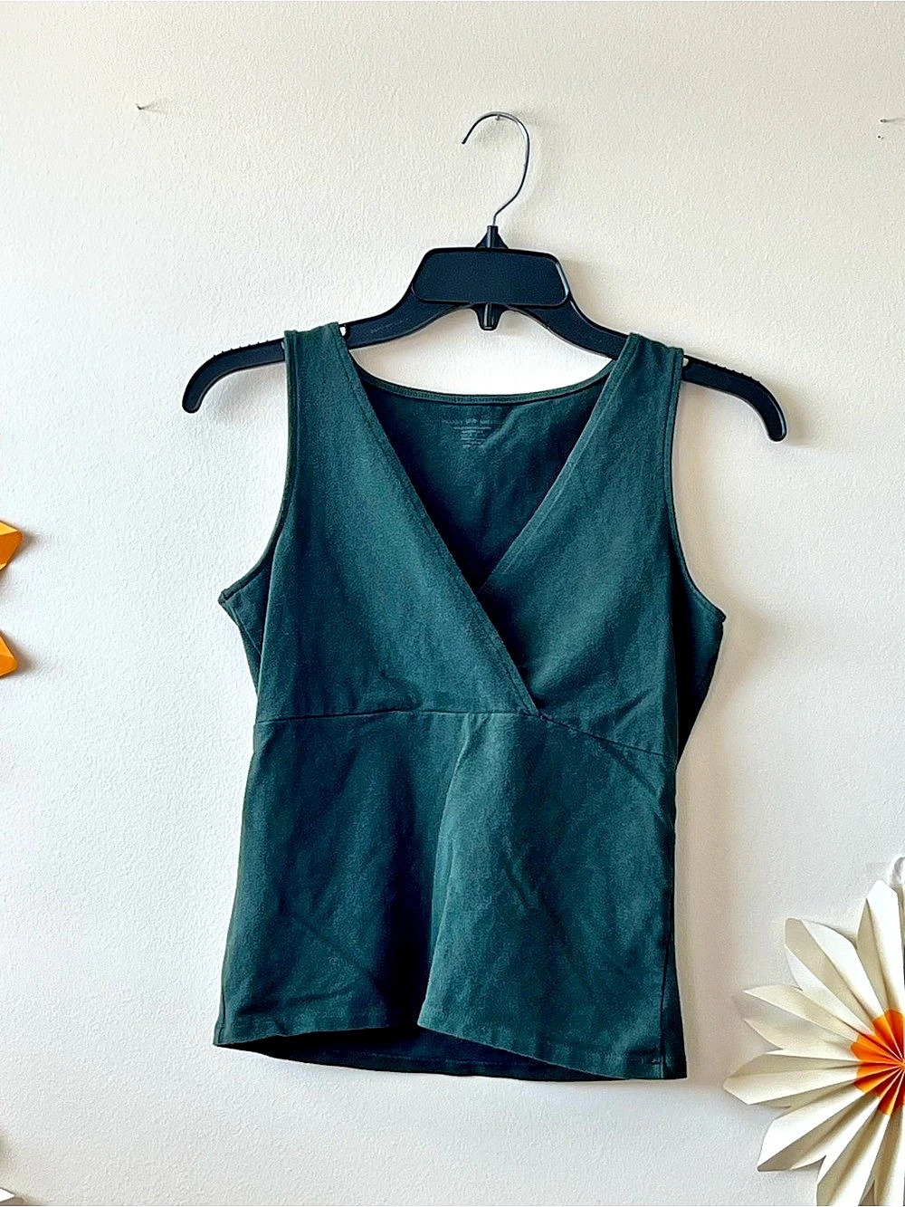 Brandy Melville Wrap Front Green Tank Top